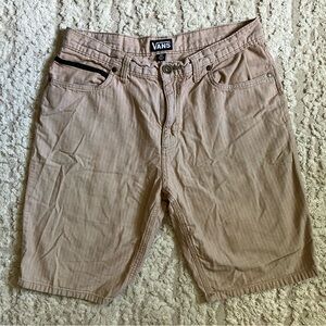 Vans Beige Khaki Chino flat front Shorts 30 waist